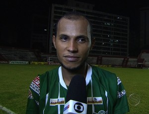 Jussimar fez o gol de honra do Lagarto (Foto: Reprodução/TV Sergipe)