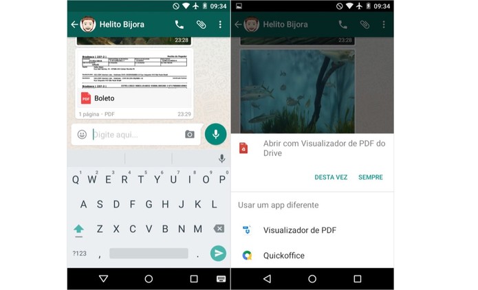 Usuários podem salvar documentos do WhatsApp no Google Drive (Foto: Reprodução/Helito Bijora)