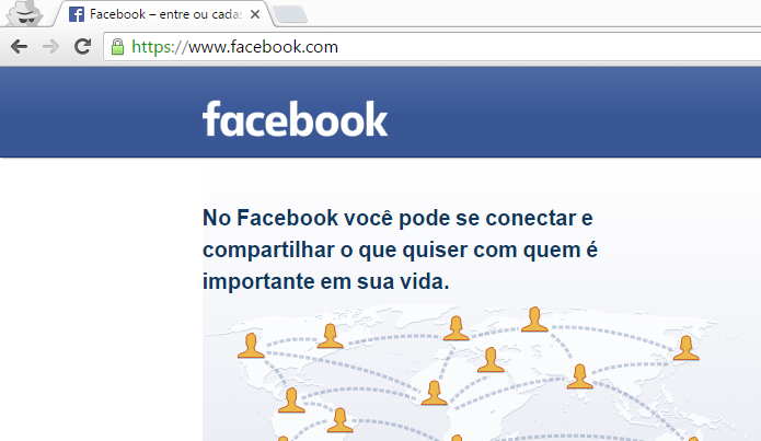 Modo anônimo evita gravação de dados no computador (Foto: Reprodução/Facebook)