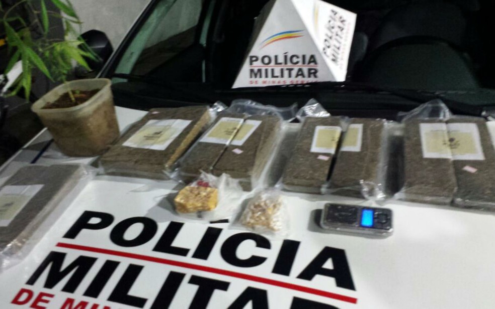 Droga foi localizada em casa abandonada que servia como depósito após denúncia em Juiz de Fora (Foto: Polícia Militar/Divulgação)