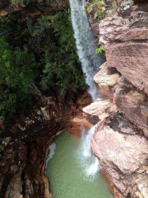 Cachoeira de Urucá fica no município de Uiramutã, em RR (Foto: Lierce Lira/VC no G1)
