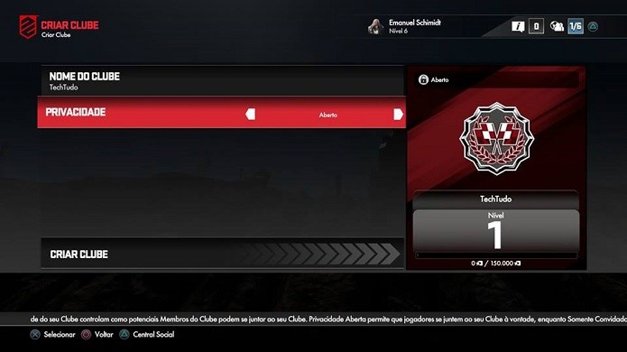 Driveclub: Como criar um clube de corrida (Foto: Reprodução/Emanuel Schimidt)