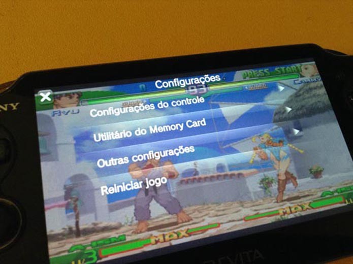 Vita: como acessar as configurações nos jogos de PSone (Foto: Reprodução/ Murilo Molina) Vita: como acessar as configurações nos jogos de PSone (Foto: Reprodução/ Murilo Molina)