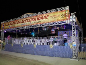 Camarote da Acessibilidade (Foto: Diego Fernandes/Secretaria de Desenvolvimento Social de Salgueiro)