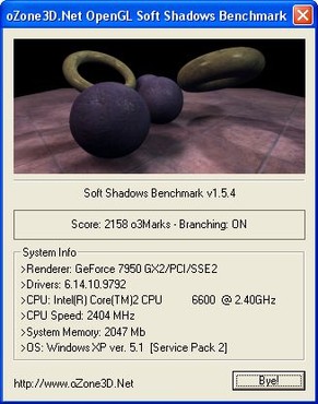 screenshot de Soft Shadows Benckmark