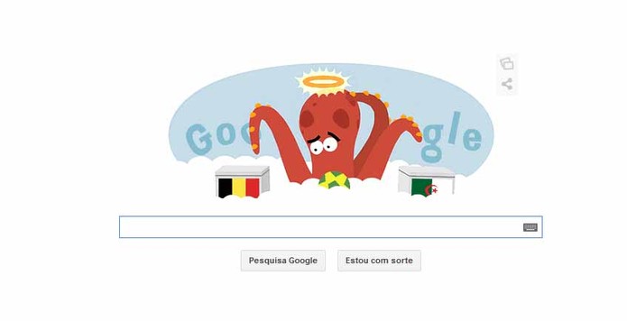 Google homenageia polvo Paul com Doodle da Copa do Mundo (Foto: Reprodução/Google)
