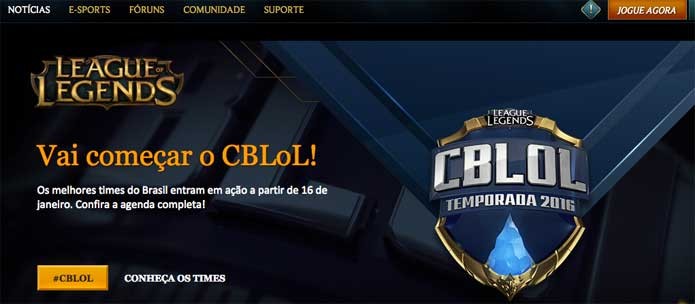 Página inicial do download de League of Legends (Foto: Reprodução/Felipe Vinha)