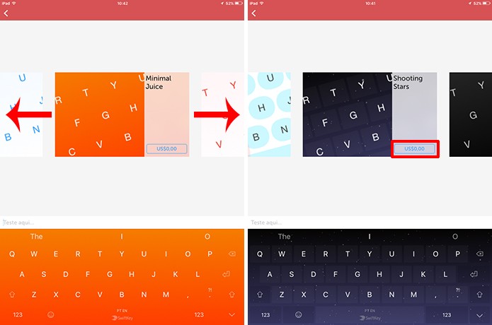 SwiftKey permite que usuário tenha prévia de teclados no iOS (Foto: Reprodução/Elson de Souza)