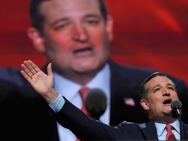 Senador republicano Ted Cruz durante a Convenção de seu partido em Cleveland, Ohio (Foto: Brian Snyder / Reuters)