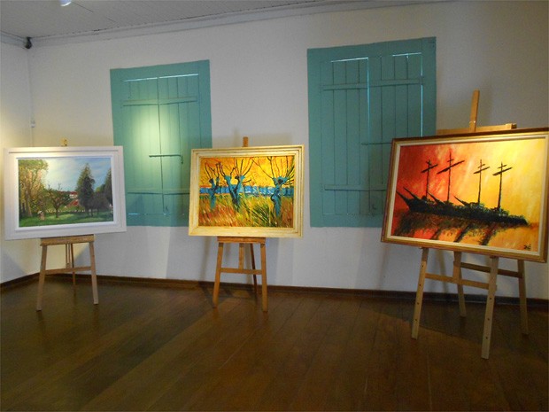Exposição com 48 pinturas está exposta em Museu de Socorro (SP) (Foto: José Benedito Ferreira/Arquivo Pessoal)