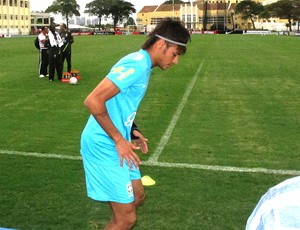 Neymar no treino da Seleção Brasileira (Foto: Marcelo Baltar / Globoesporte.com)