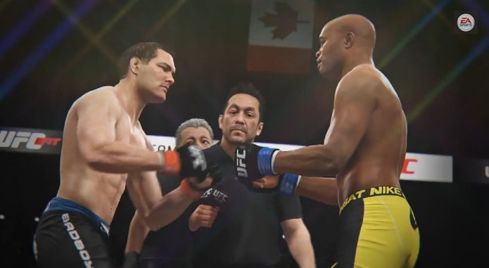 Chris Weidman e Anderson Silva no game EA Sports UFC (Foto: Reprodução / YouTube)