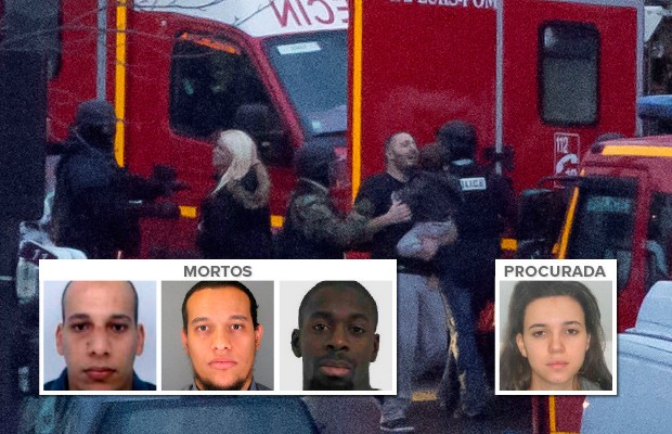 Sequestros na França acabam com 
3 terroristas e 4 reféns mortos; SIGA (Michel Euler/AP; Reuters)