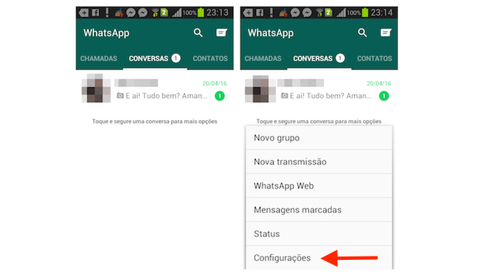 Acessando as configurações do WhatsApp no Android (Foto: Reprodução/Marvin Costa) (Foto: Acessando as configurações do WhatsApp no Android (Foto: Reprodução/Marvin Costa)) Acessando as configurações do WhatsApp no Android (Foto: Reprodução/Marvin Costa) (Foto: Acessando as configurações do WhatsApp no Android (Foto: Reprodução/Marvin Costa))