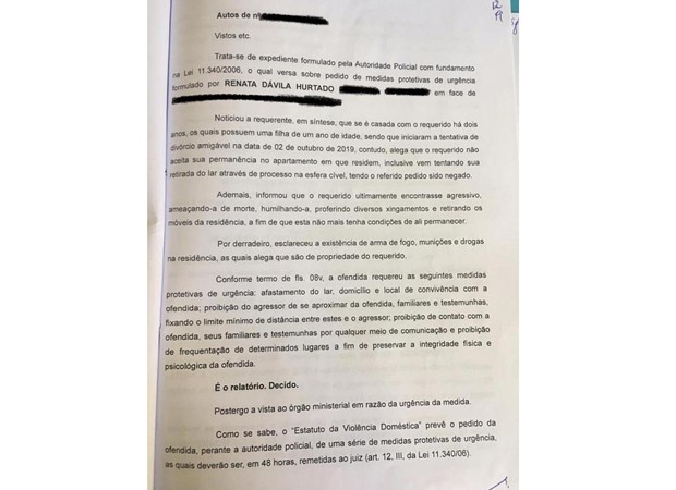 Renata conseguiu uma medida protetiva contra o ex-marido (Foto: Arquivo pessoal) Renata conseguiu uma medida protetiva contra o ex-marido (Foto: Arquivo pessoal)