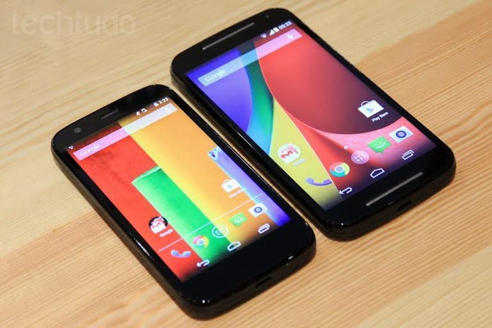 As duas versões do Moto G podem servir de controle remoto para TVs (Foto: Isadora Díaz/TechTudo)