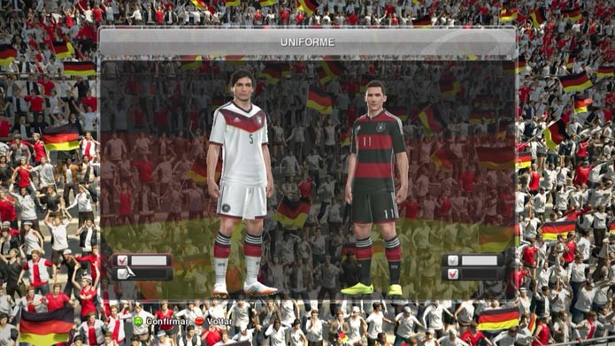 Alemanha e sua nova camisa rubro negra é uma das atrações da atualização (Foto: Reprodução/Murilo Molina)