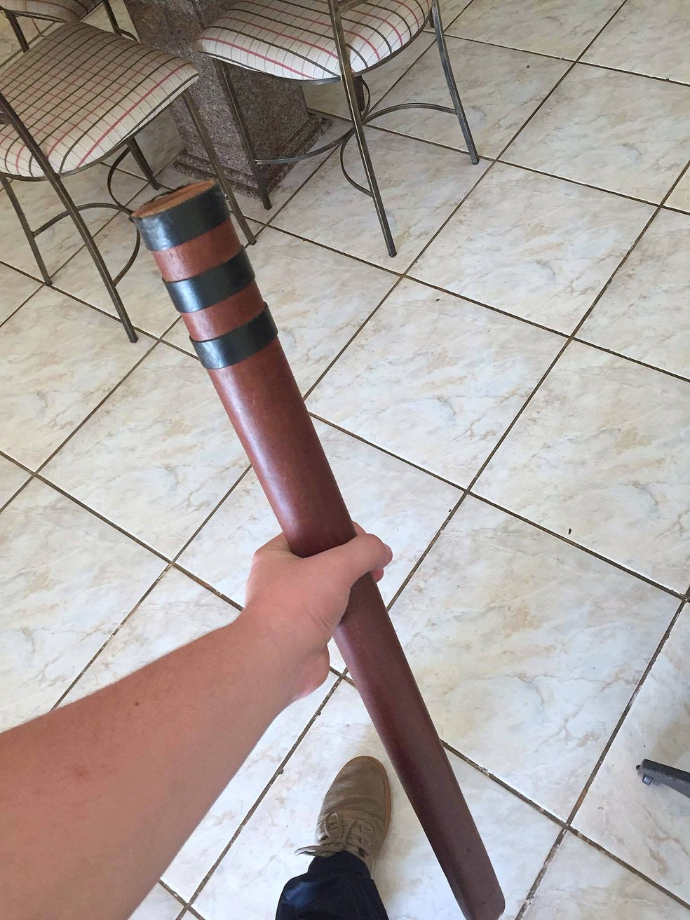 Amigos da vítima conseguiram desarmar o agressor (Foto: Gabriel Smizmaul/Arquivo pessoal)