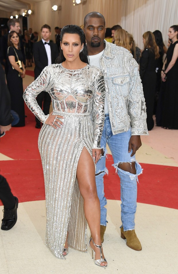 Kim Kardashian e Kanye West no MET (Foto: AFP / Getty)