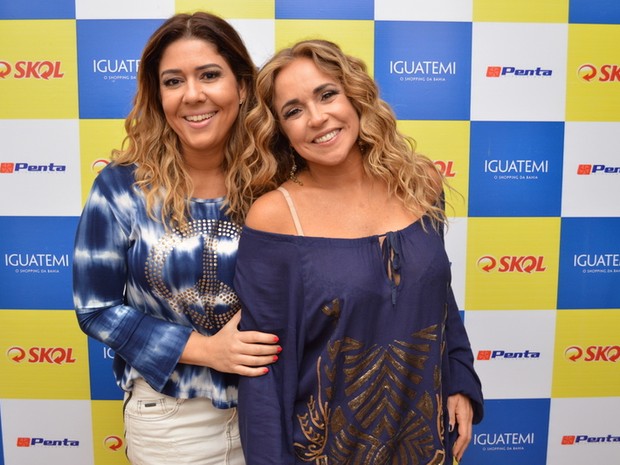 Daniela Mercury e Malu Verçosa em show em Salvador, na Bahia (Foto: Felipe Souto Maior/ Ag. News)
