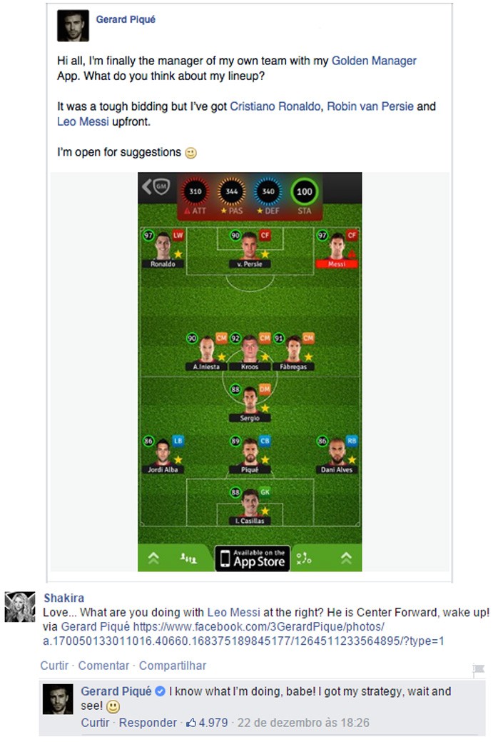 Time dos sonhos Piqué