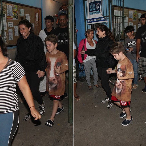 Giovanna Antonelli e o filho, Pietro (Foto: Dilson Silva/AgNews)