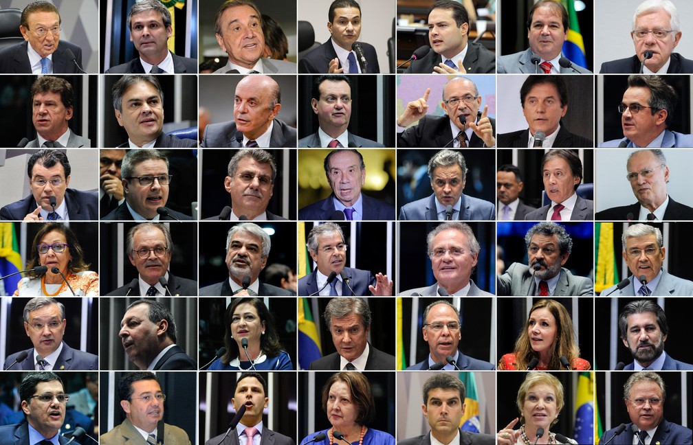 Lista tem 108 pessoas, sendo 9 ministros, 3 governadores, 29 senadores e 42 deputados (Foto: Editoria de foto/G1)