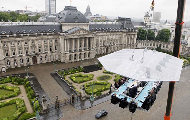 Bélgica tem 'almoço nas alturas' (Foto: AFP)