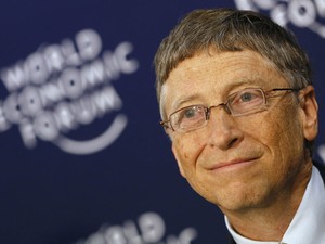 O fundador da Microsoft e filantropo Bill Gates participa de um dos paineis do Fórum Econômico de 2013, onde ele também participou de campanha de combate à Aids, Tuberculose e Malária. (Foto: Pascal Lauener/Reuters)