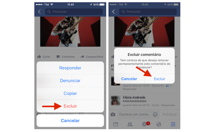 Excluindo um comentário no Facebook pelo iPhone (Foto: Reprodução/Marvin Costa) (Foto: Excluindo um comentário no Facebook pelo iPhone (Foto: Reprodução/Marvin Costa)) Excluindo um comentário no Facebook pelo iPhone (Foto: Reprodução/Marvin Costa) (Foto: Excluindo um comentário no Facebook pelo iPhone (Foto: Reprodução/Marvin Costa))