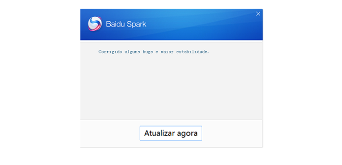 Para ter acesso atualize o navegador Baidu (Foto: Reprodução/Barbara Mannara)