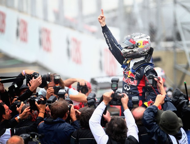 Vettel campeão da Fórmula 1 em Interlagos (Foto: Getty Images)