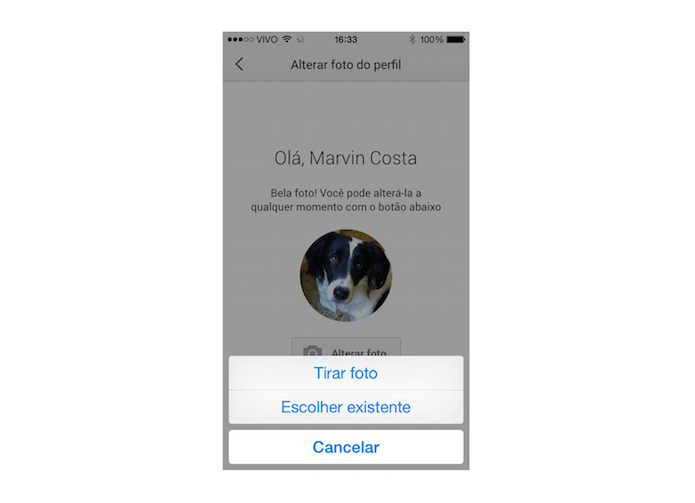 Alterando a foto de perfil do Hangouts no iOS (Foto: Reprodução/Marvin Costa)