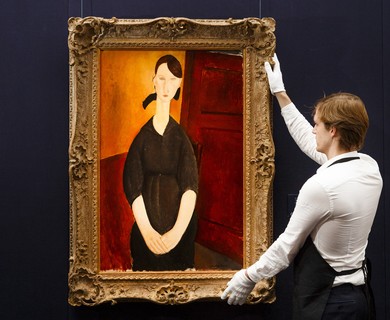 "Paulette Jourdain", obra do pintor italiano Amedeo Modigliani que pertencia à coleção particular de A. Alfred Taubman foi a leilão na Sotheby's. O lance final foi de US$ 42,8 milhões