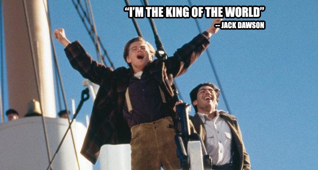 “Eu sou o rei do mundo” - Titanic (Foto: Divulgação) “Eu sou o rei do mundo” - Titanic (Foto: Divulgação)