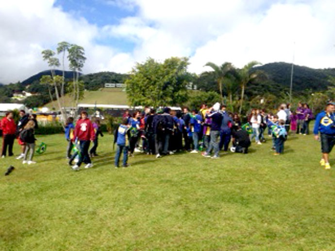 crianças da GAU - Sistema de Ensino visitam a Granja Comary (Foto: Martín Fernandez)