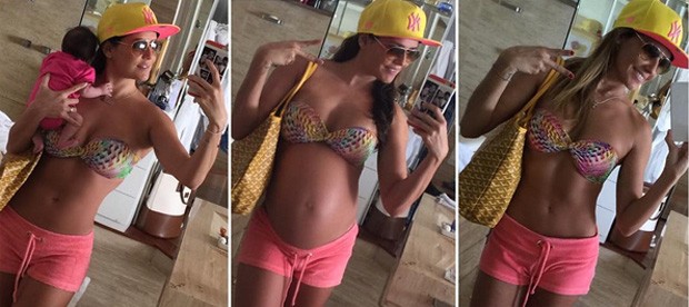 Deborah Secco mostra silhueta pós-parto e evolução da barriga (Foto: Reprodução)