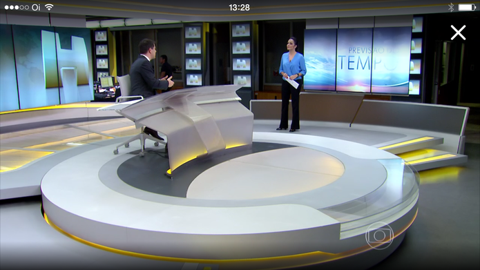 “Jornal Hoje” ao vivo no Globo Play (Foto: Reprodução/TechTudo)