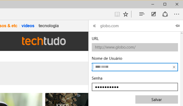 Edite ou copie senha e nome de usuário (Foto: Reprodução/Paulo Alves)