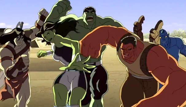 Hulk Vermelho, Mulher-Hulk, Bomba-A, Skaar se unem ao poderoso Hulk (Foto: Divulgação)