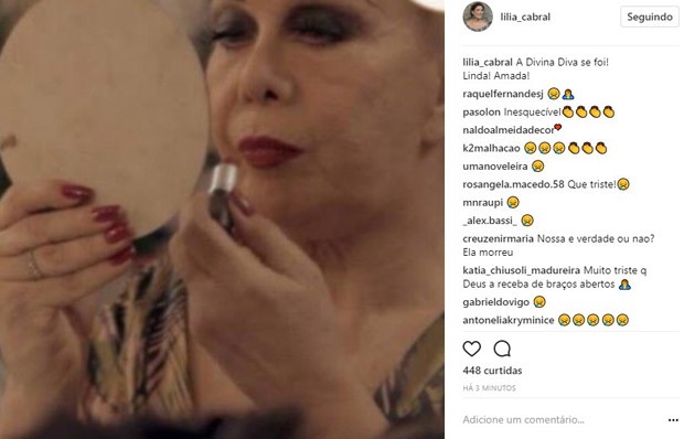 Lília Cabral lamenta morte de Rogéria (Foto: Reprodução/Instagram)
