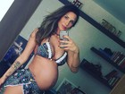 Lizi Benites mostra barriguinha de grávida em foto: '35 semanas'
