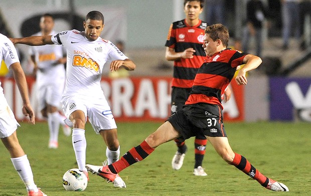 Adryan na partida do Flamengo contra o Santos (Foto: Ivan Storti / Site Oficial do Santos)