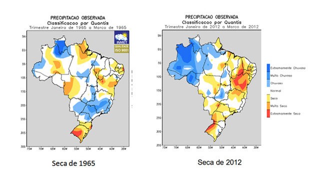 Comparação da seca na Bahia em 1965 e em 2012 (Foto: Divulgação/Comite da Seca na Bahia) (Foto: Divulgação/Comite da Seca na Bahia)