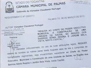 Documento pede a instalação de mais duas unidades de saúde na região (Foto: Reprodução/TV Anhanguera)