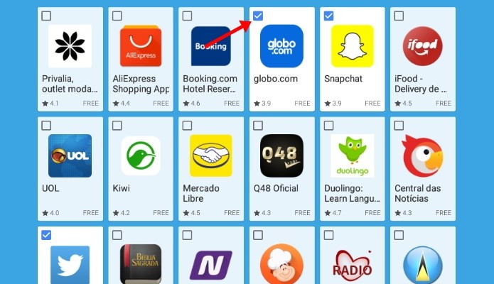 Escolha apps para instalar (Foto: Reprodução/Paulo Alves)