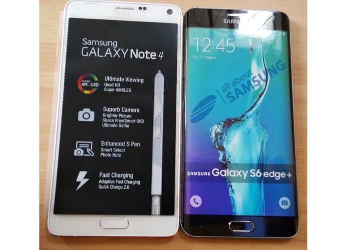 Phablet Galaxy S6 Edge tem dimensões similares ao do Note 4 (Foto: Reprodução/All About Samsung)