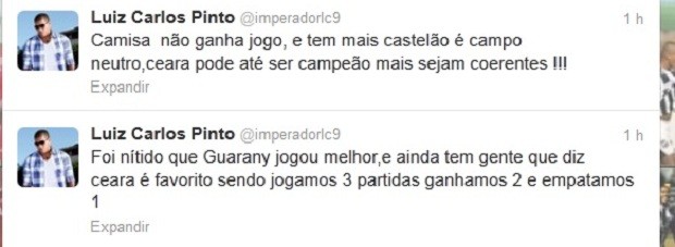 Luiz Carlos disse que Castelão será 'campo neutro' (Foto: Reprodução/twitter)