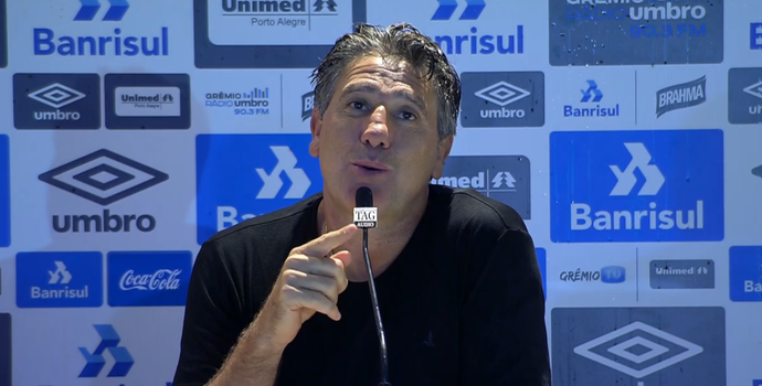 Renato Portaluppi, técnico do Grêmio (Foto: Reprodução SporTV) Renato Portaluppi, técnico do Grêmio (Foto: Reprodução SporTV)