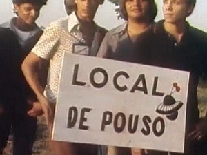 Local onde seria o ponto do pouso na nave chegou a ser sinalizado (Foto: Reprodução / TV Globo)